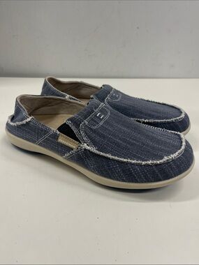 NEW Gecko Man Walk Hero Canvas Loafer in Blue Size 9.5